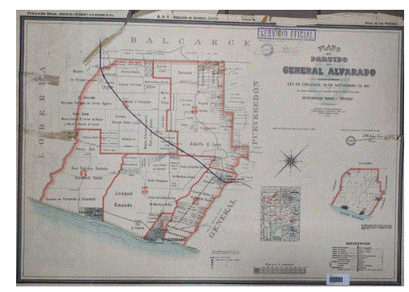 Plano del Partido de General Alvarado. Atlas de los Partidos Bonaerenses