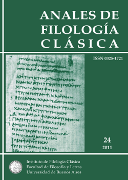 Anales de Filología Clásica 24 (2011)